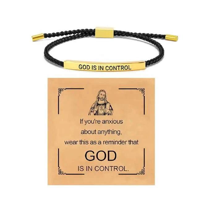 “God is in Control” Inspiring Bracelet ~ A Daily Reminder of Faith, Peace, and Strength.