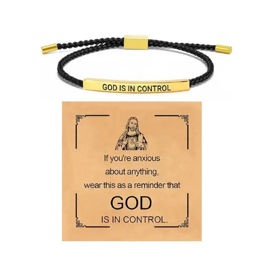 “God is in Control” Inspiring Bracelet ~ A Daily Reminder of Faith, Peace, and Strength.