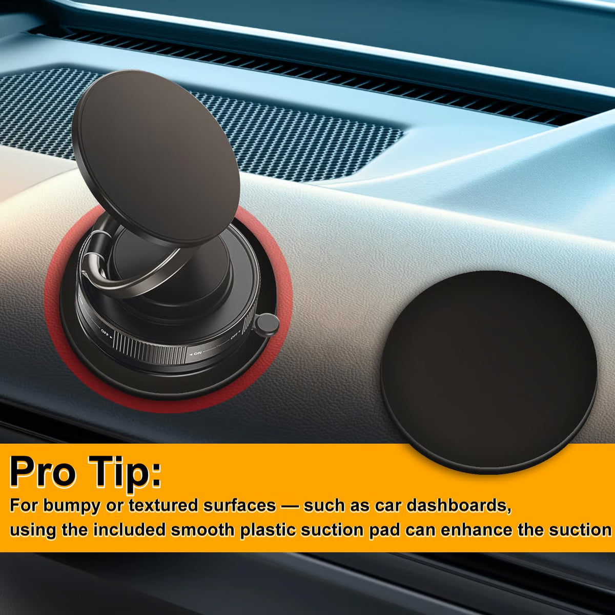 Adjustable Vacuum Magnetic Phone Holder ~ Never miss the call that matters.