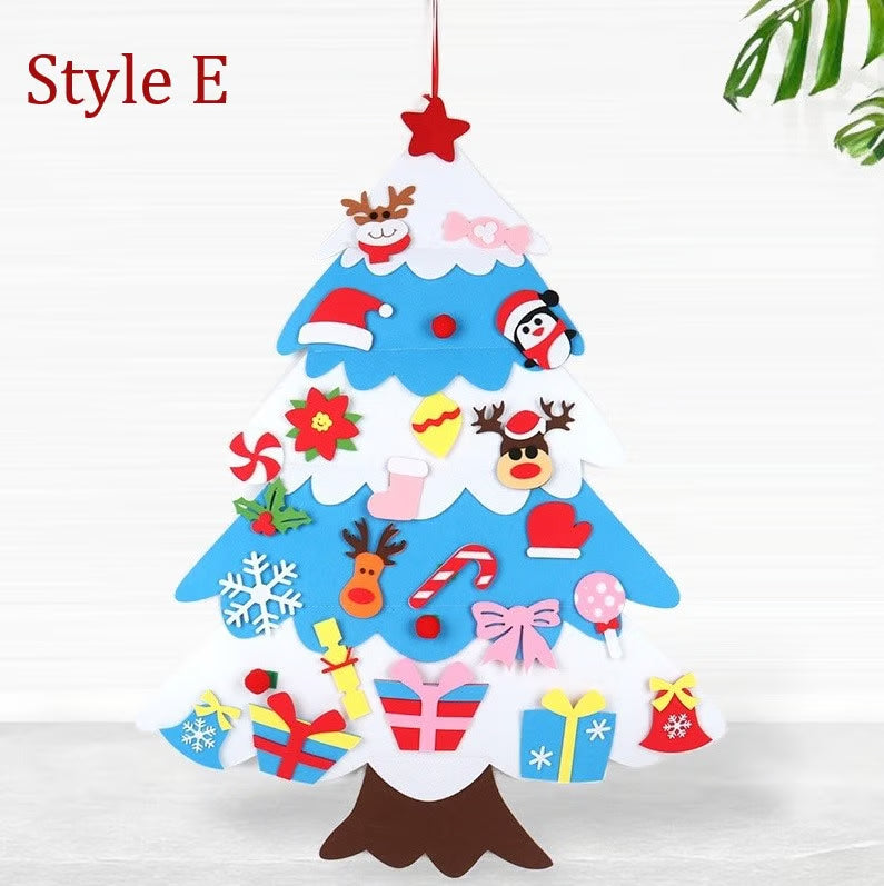 DIY Felt Christmas Tree Set ~ Because toddlers think glass balls are snacks.