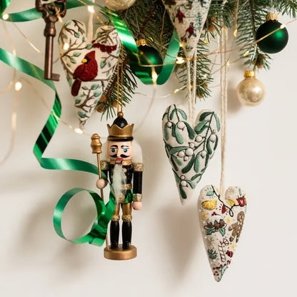 Heart Shaped Christmas Ornament Kit ~ Hand-stitched holiday keepsake you’ll treasure for years.