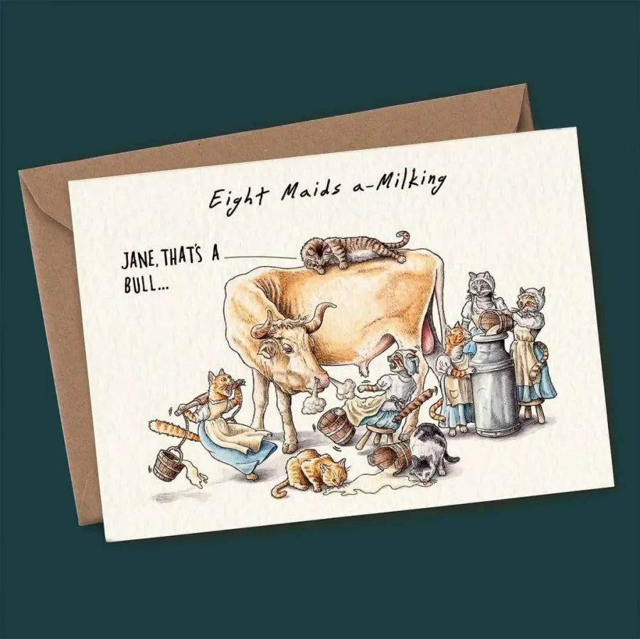 Twelve Days Of Christmas Card Set ~ Bold, witty holiday greetings in every envelope.
