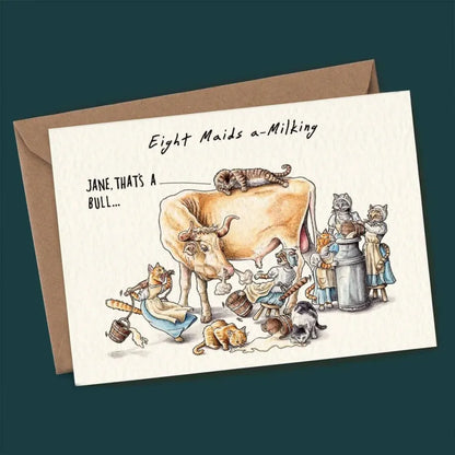 Twelve Days Of Christmas Card Set ~ Bold, witty holiday greetings in every envelope.