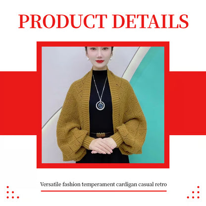 Fashion Hollow Out Knitted Shawl Coat ~ From casual to classy in seconds.
