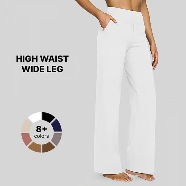 Loose High-Waist Yoga Pants ~ Flowy comfort with a polished, office-ready look.