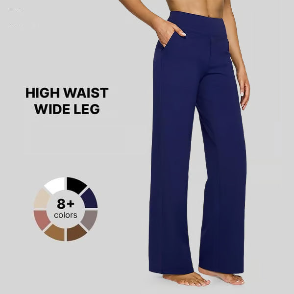 Loose High-Waist Yoga Pants ~ Flowy comfort with a polished, office-ready look.