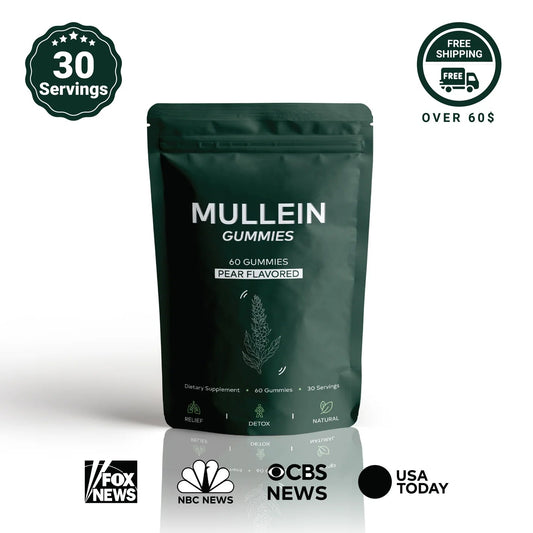 Mullein Lung Detox Gummies ~ Clear Mucus & Boost Respiratory Health.