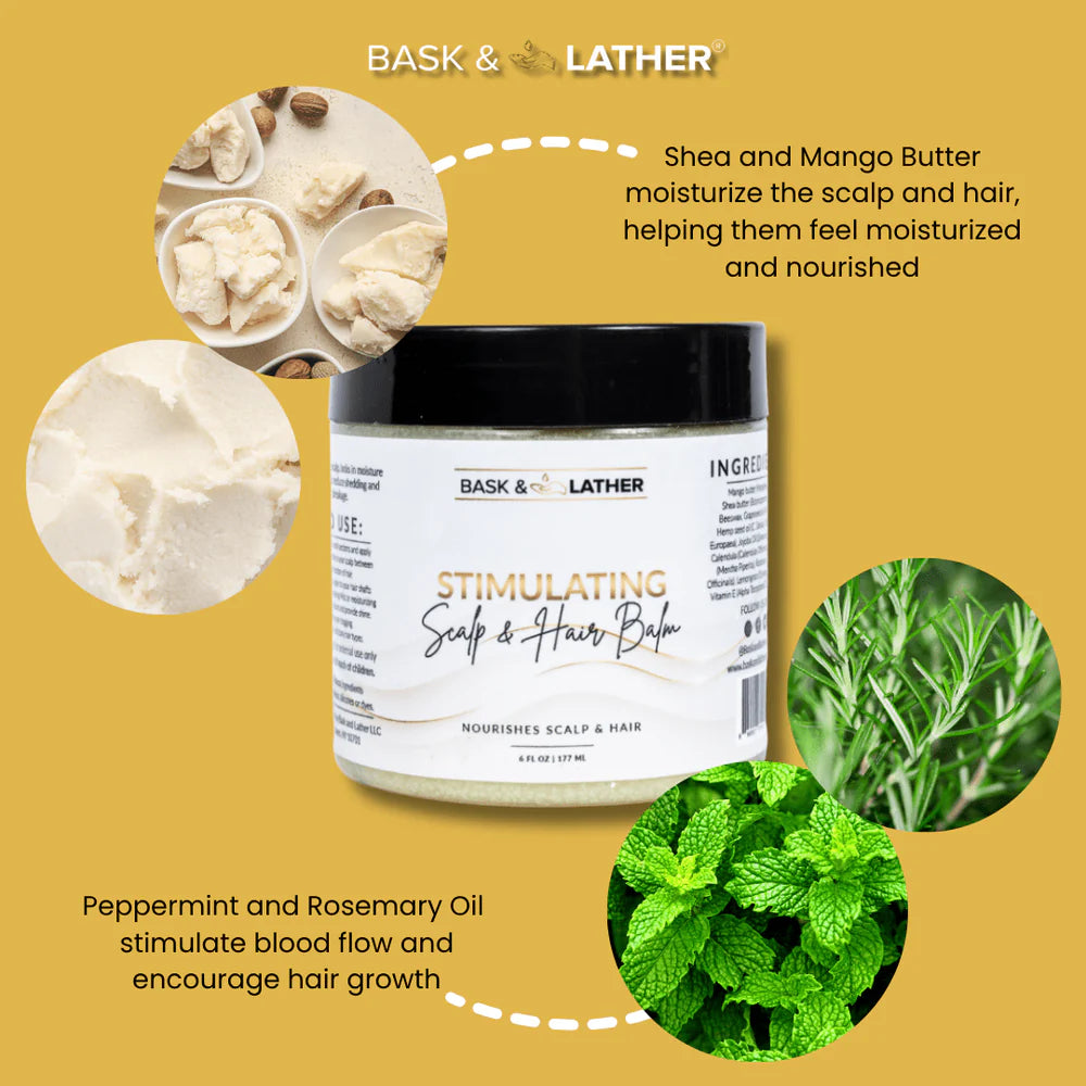 Stimulating Scalp and Hair Balm ~ Soothe, hydrate & support hair growth naturally.